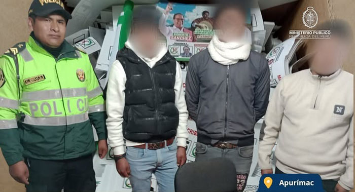 Cinco personas intervenidas por manipular propaganda política durante proceso electoral